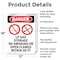 Signmission LP Gas Storage No Smoking Danger Sign, Aluminum, 12in W x 18in L, 2PK OS-2PACK-DS-A-1218-V-1444 - alternate 3
